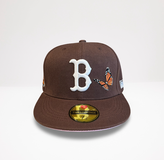 Boston Butterflies - Brown Fitted