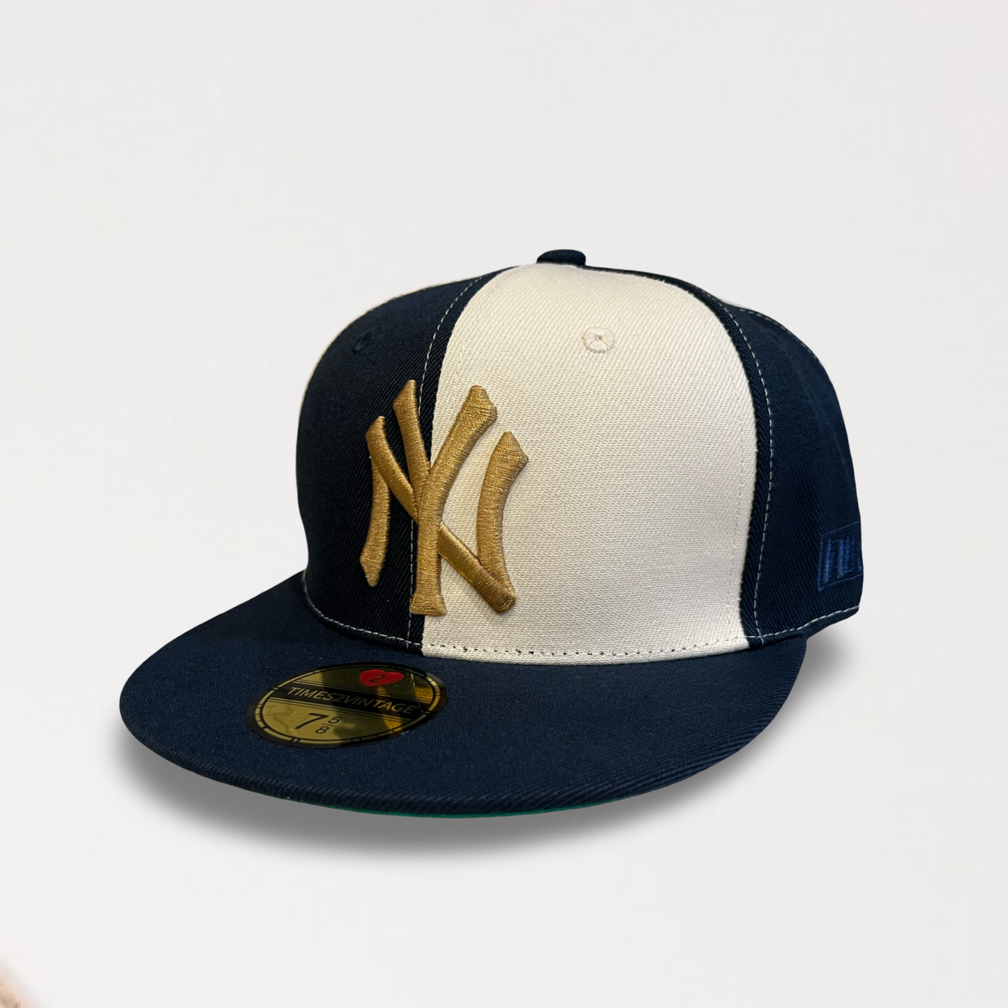 World Champions NY - Creme/Blue Fitted
