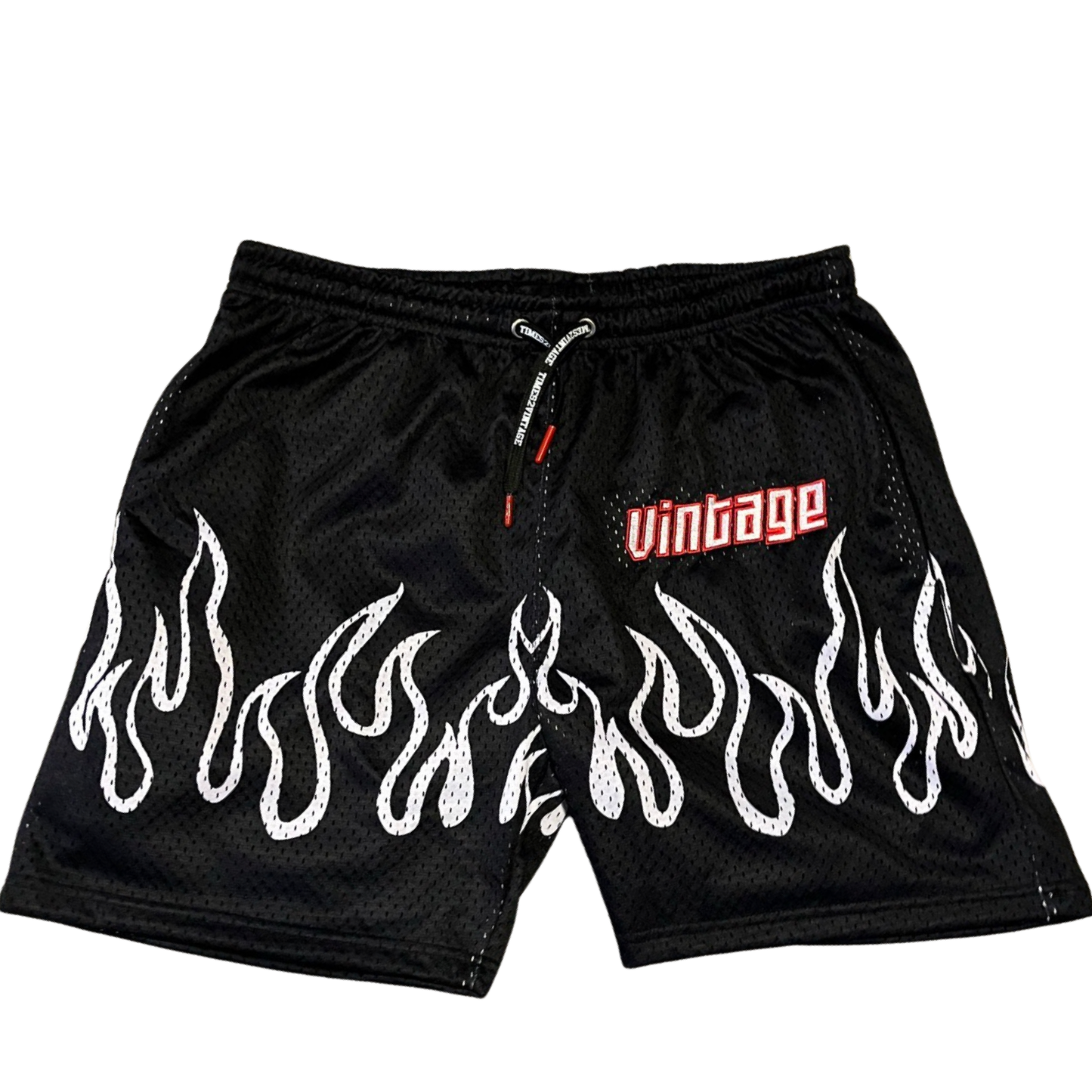 Light It Up Fire Shorts - Black