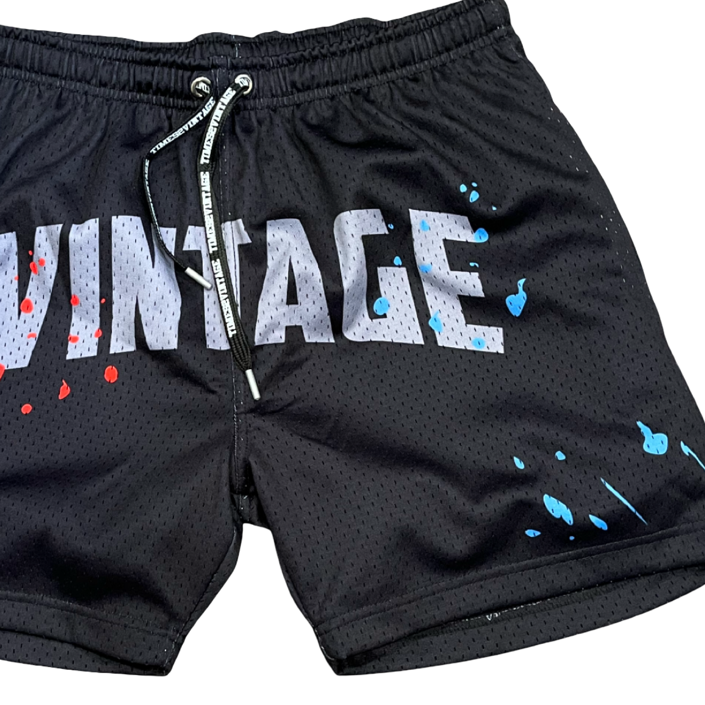 Vintage Splatter Shorts - Black