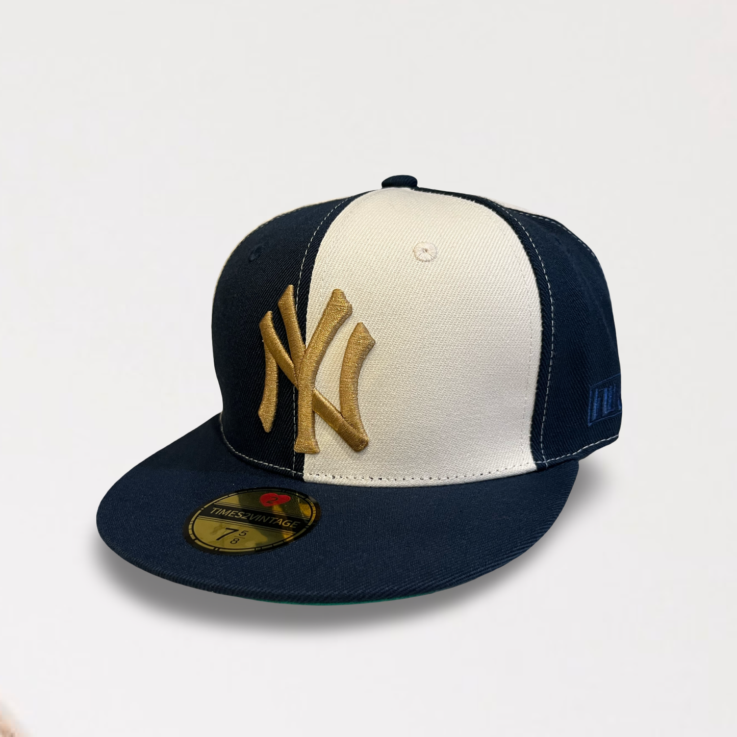World Champions NY - Creme/Blue Fitted