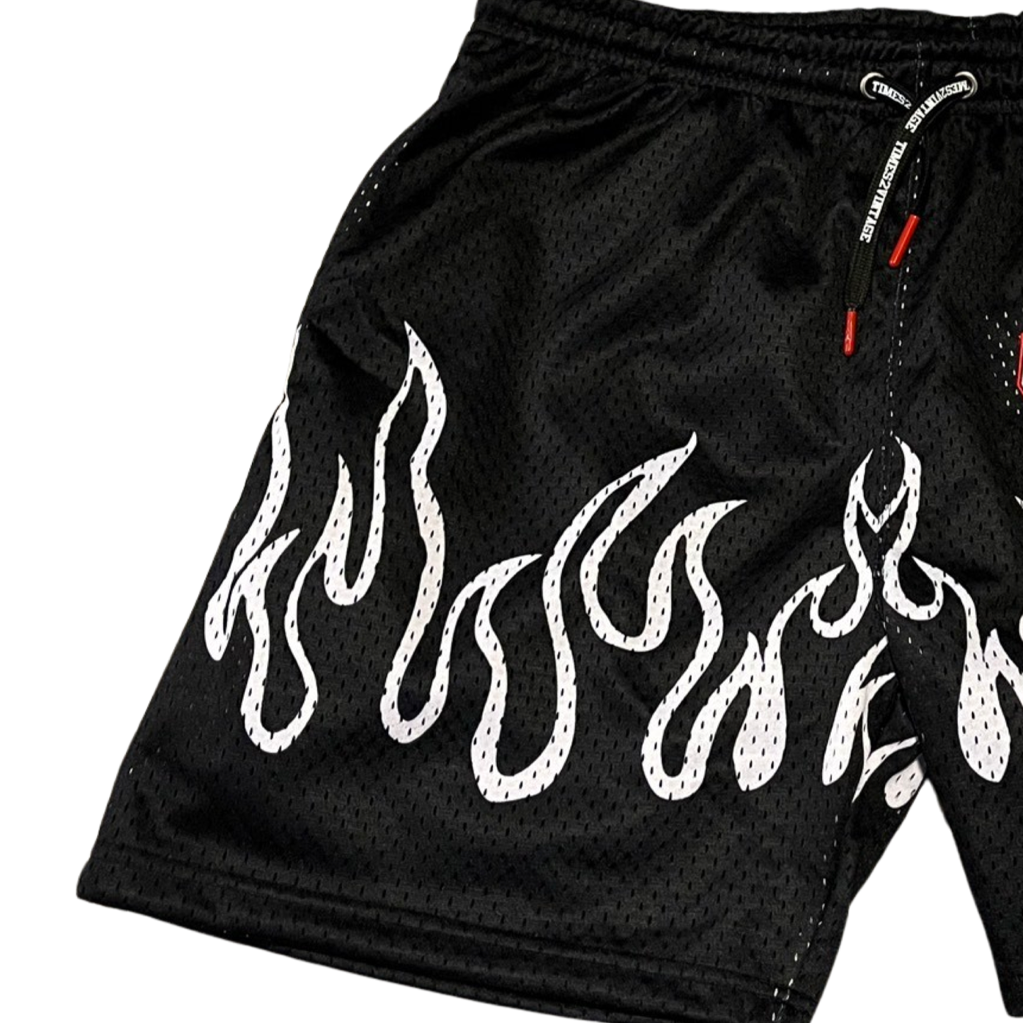 Light It Up Fire Shorts - Black