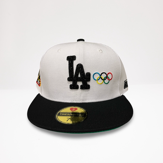 Olympic Diamonds LA - White/Black Fitted