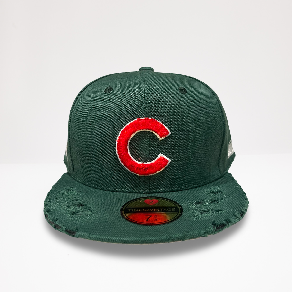 Distressed Be Alert Cubs - Green Fitted