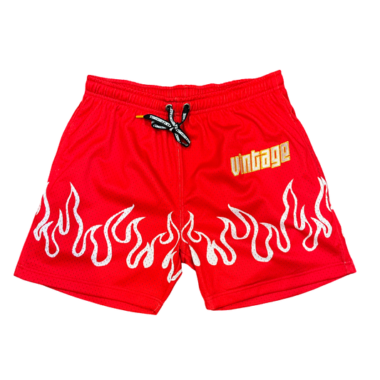 Light It Up Fire Shorts - Red