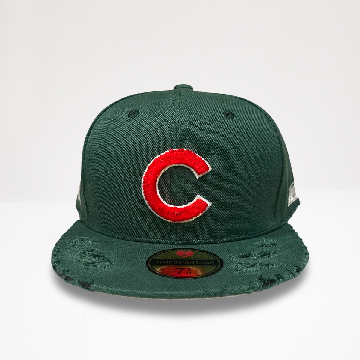 Distressed Be Alert Cubs - Green Fitted