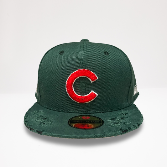 Distressed Be Alert Cubs - Green Fitted Hat