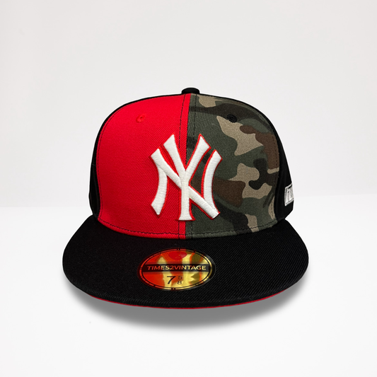 Concrete Jungle NY - Camo/Red/Black Fitted