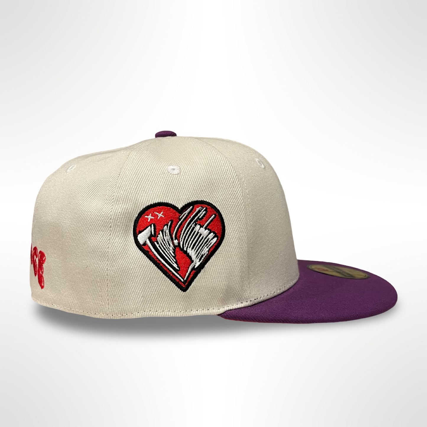 Groovy Marlins - Creme/Purple Fitted