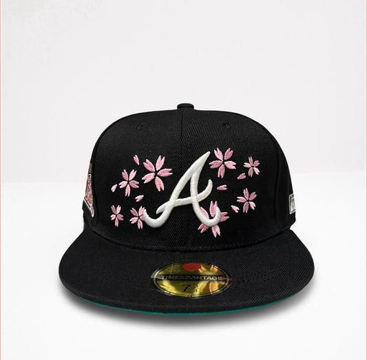 Cherry Blossom ATL - Black Fitted