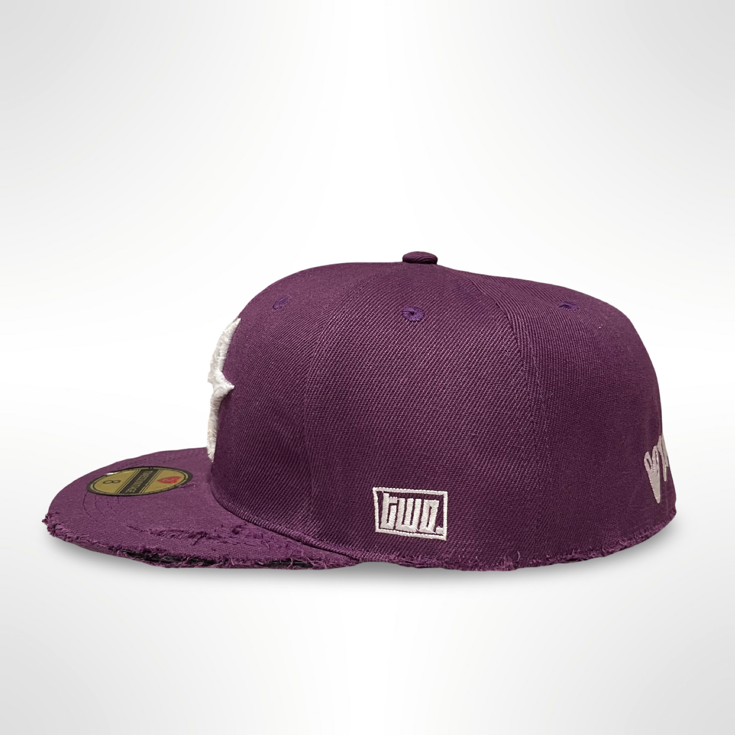 Distressed I Love Houston - Purple Fitted