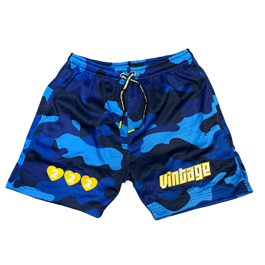 One With Nature Shorts - Blue Camo