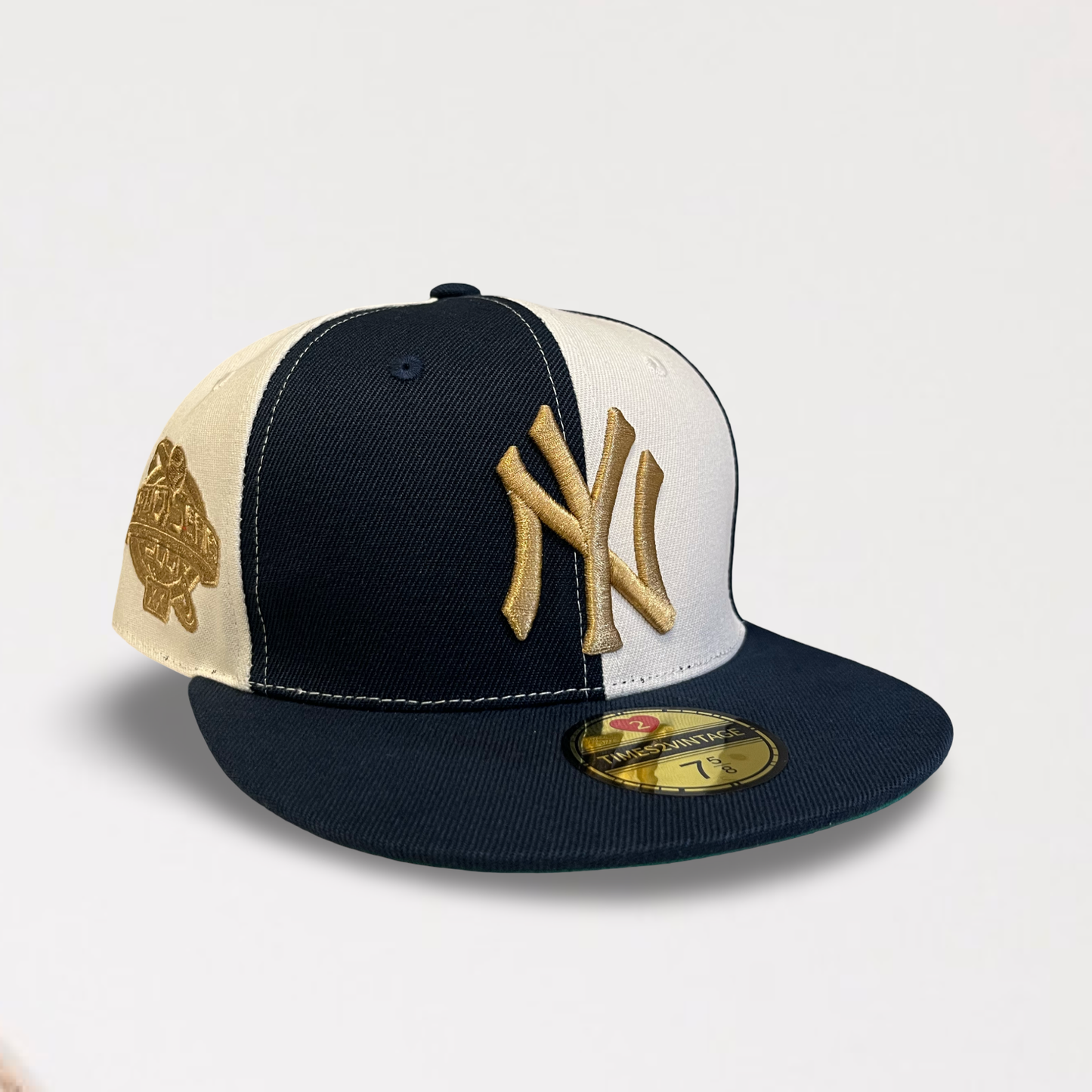 World Champions NY - Creme/Blue Fitted