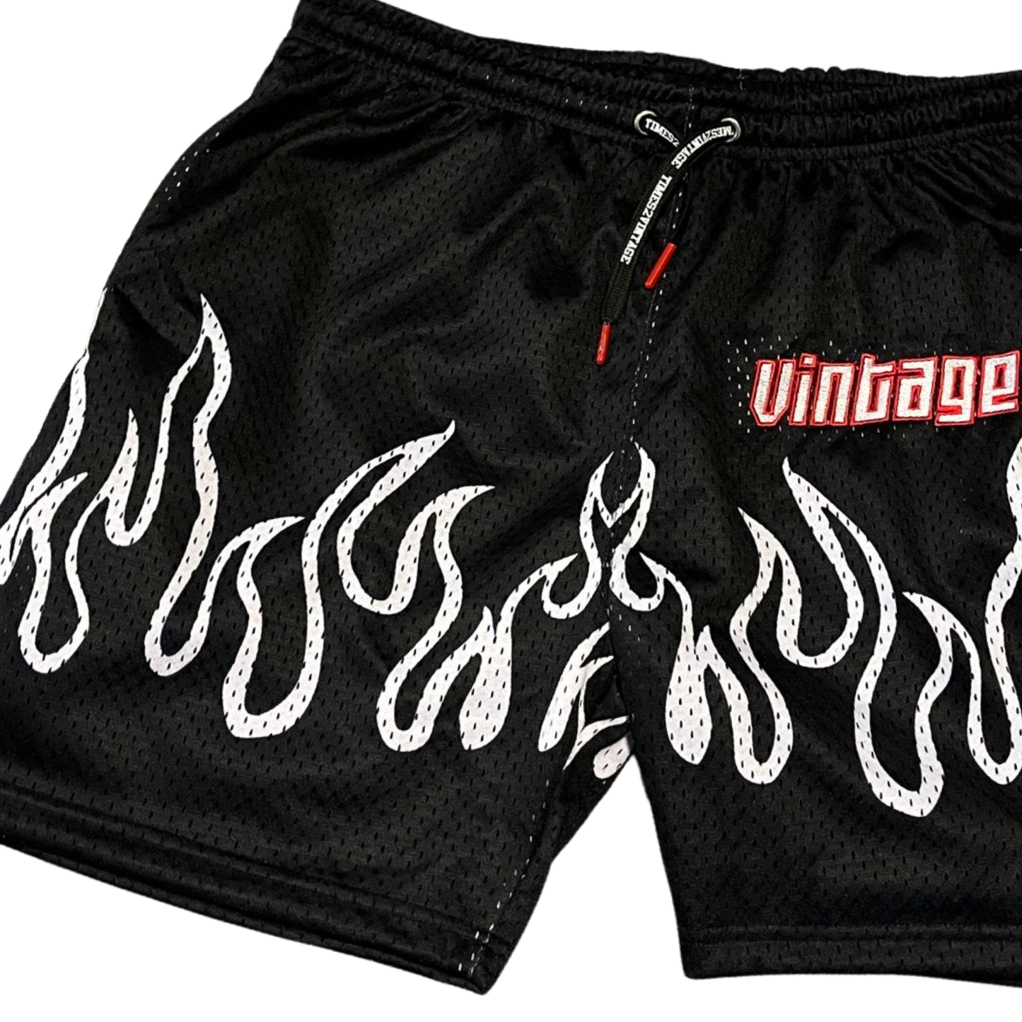 Light It Up Fire Shorts - Black