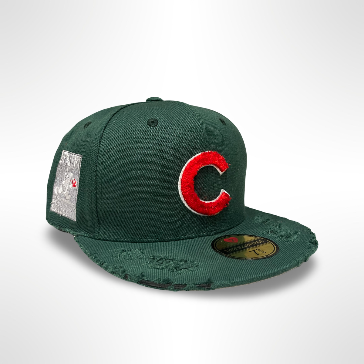 Distressed Be Alert Cubs - Green Fitted