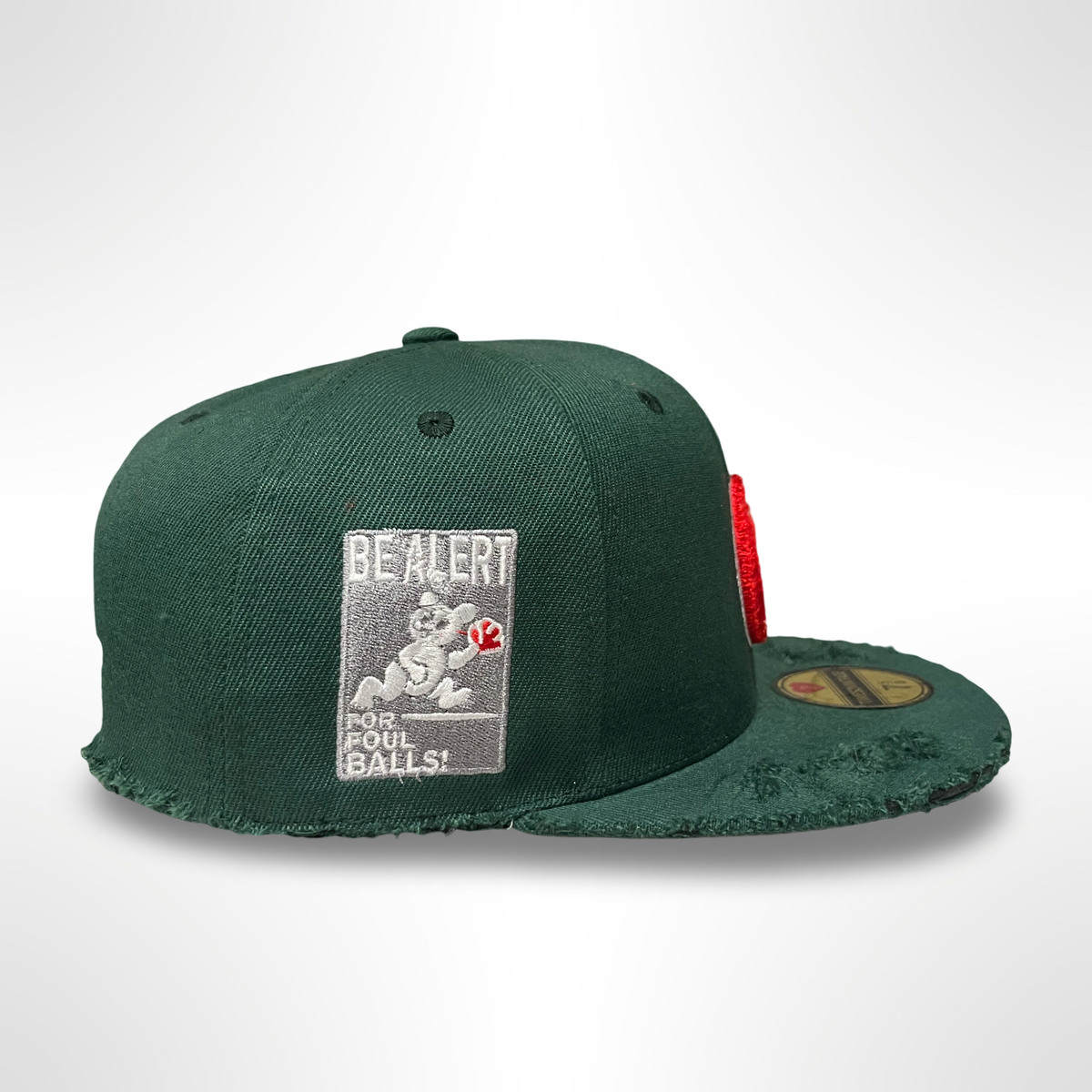 Distressed Be Alert Cubs - Green Fitted