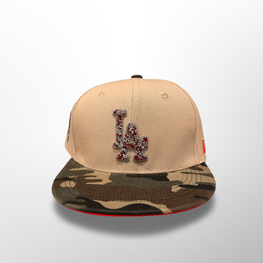 Diamonds Dancing LA - Tan/Camo Snap Back