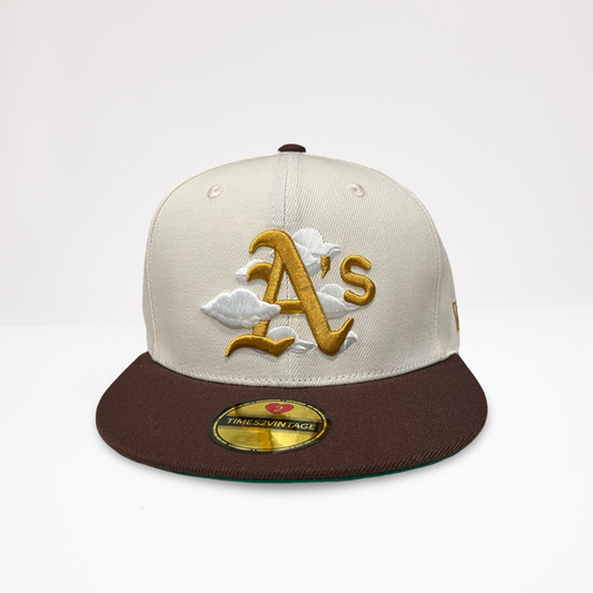 Oakland Clouds - Creme/Brown Snap Back