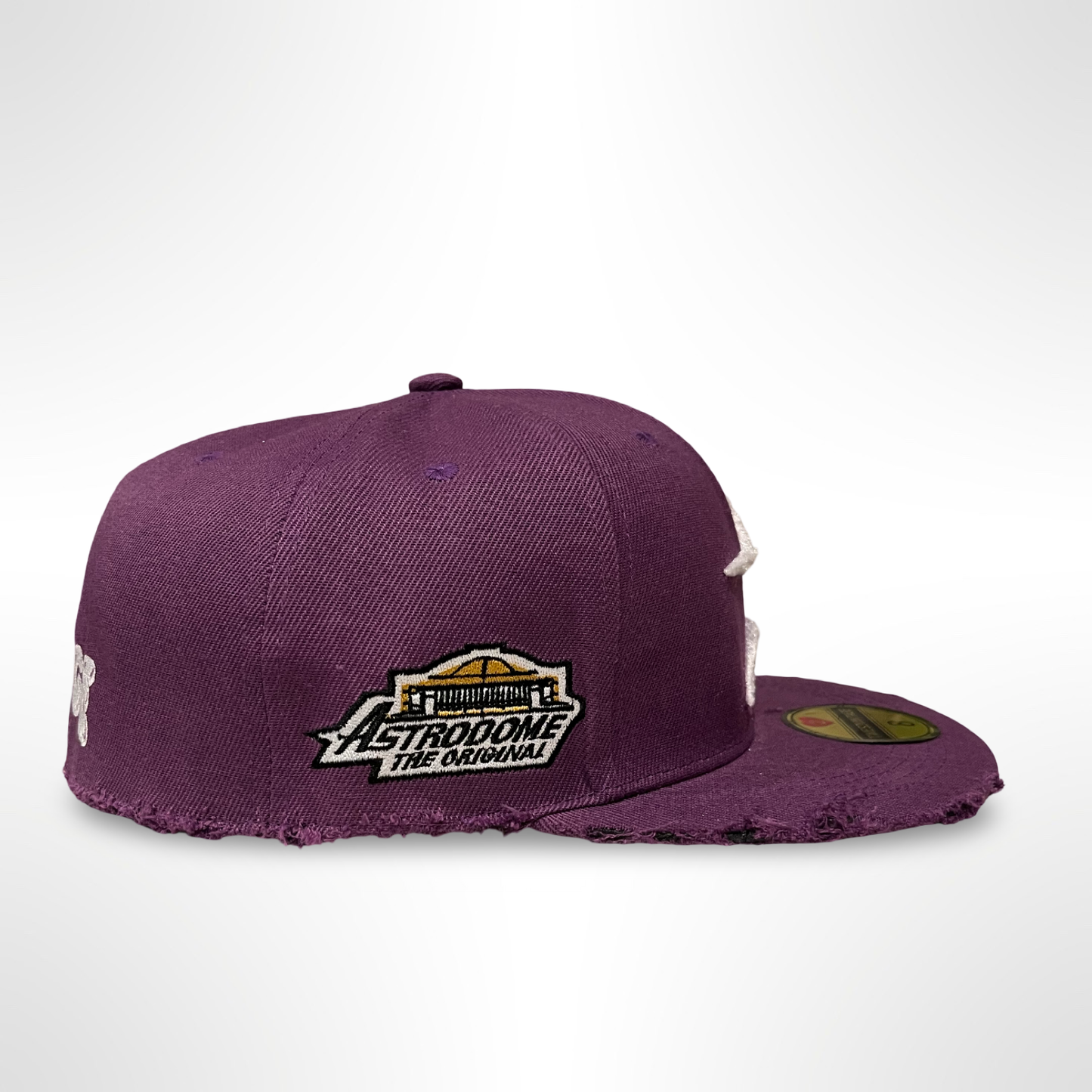 Distressed I Love Houston - Purple Fitted