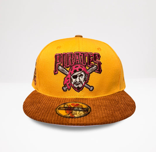 First Day Of School Pirates - Yellow/Brown Fitted