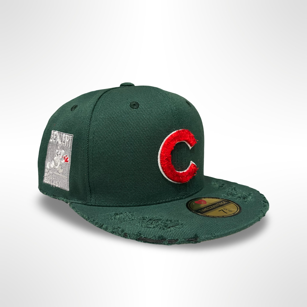 Distressed Be Alert Cubs - Green Fitted