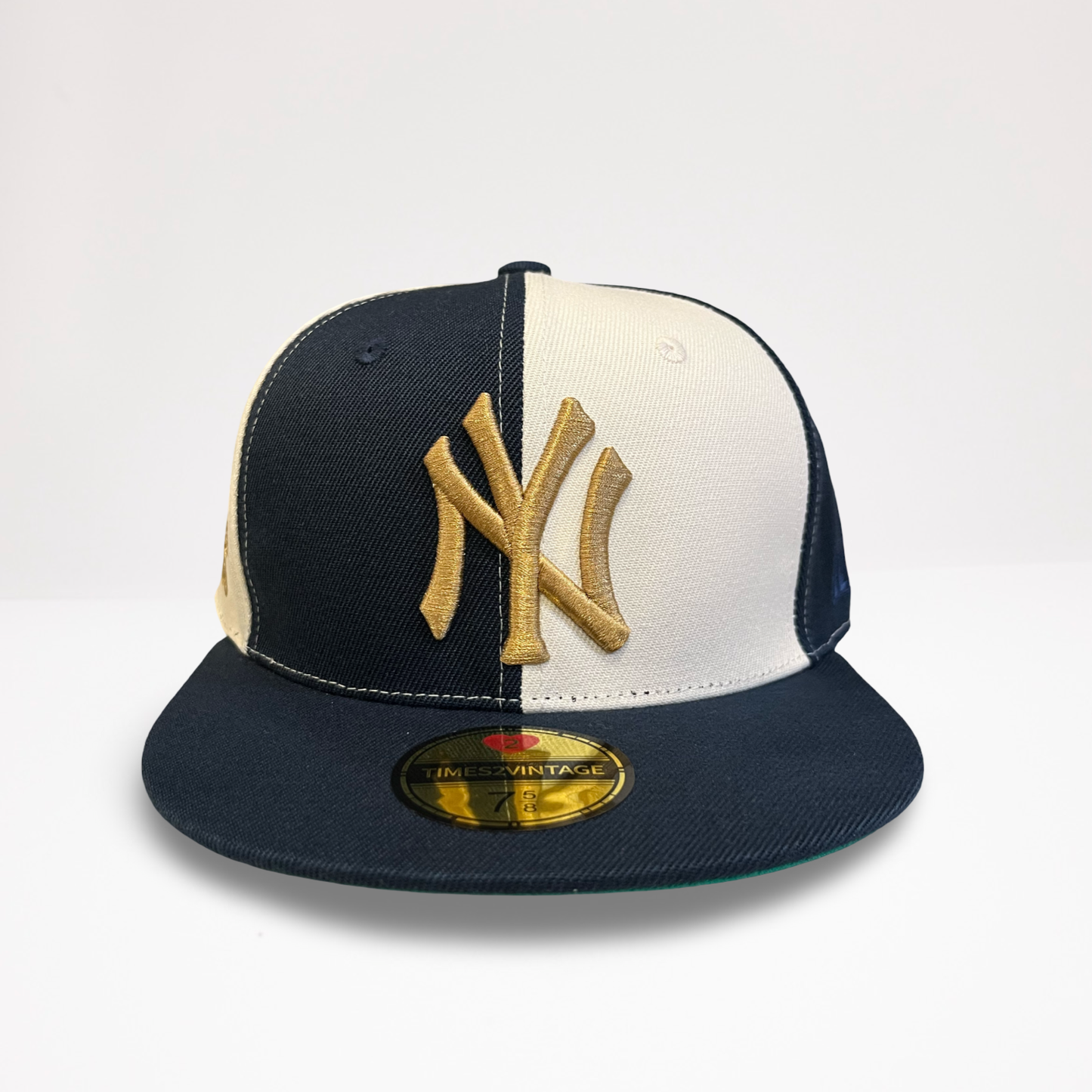 World Champions NY - Creme/Blue Fitted