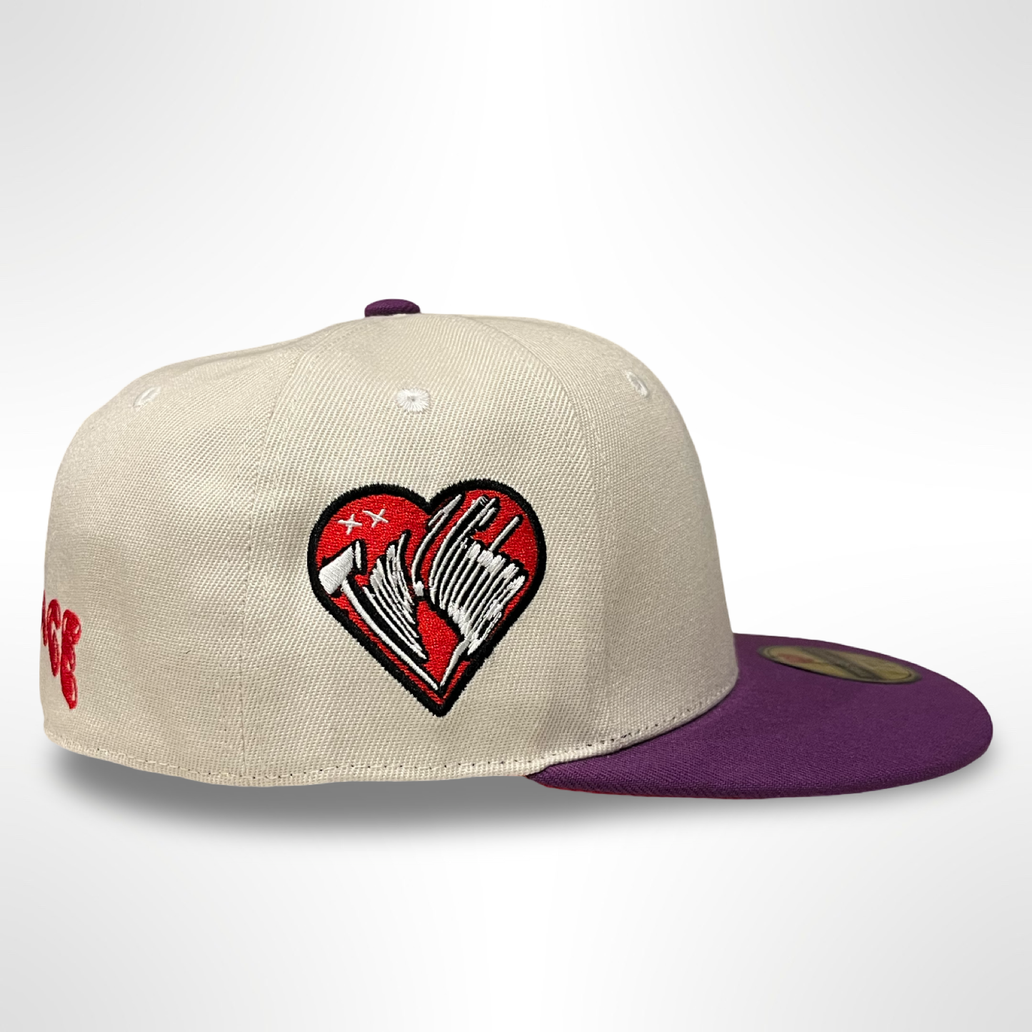 Groovy Marlins - Creme/Purple Fitted