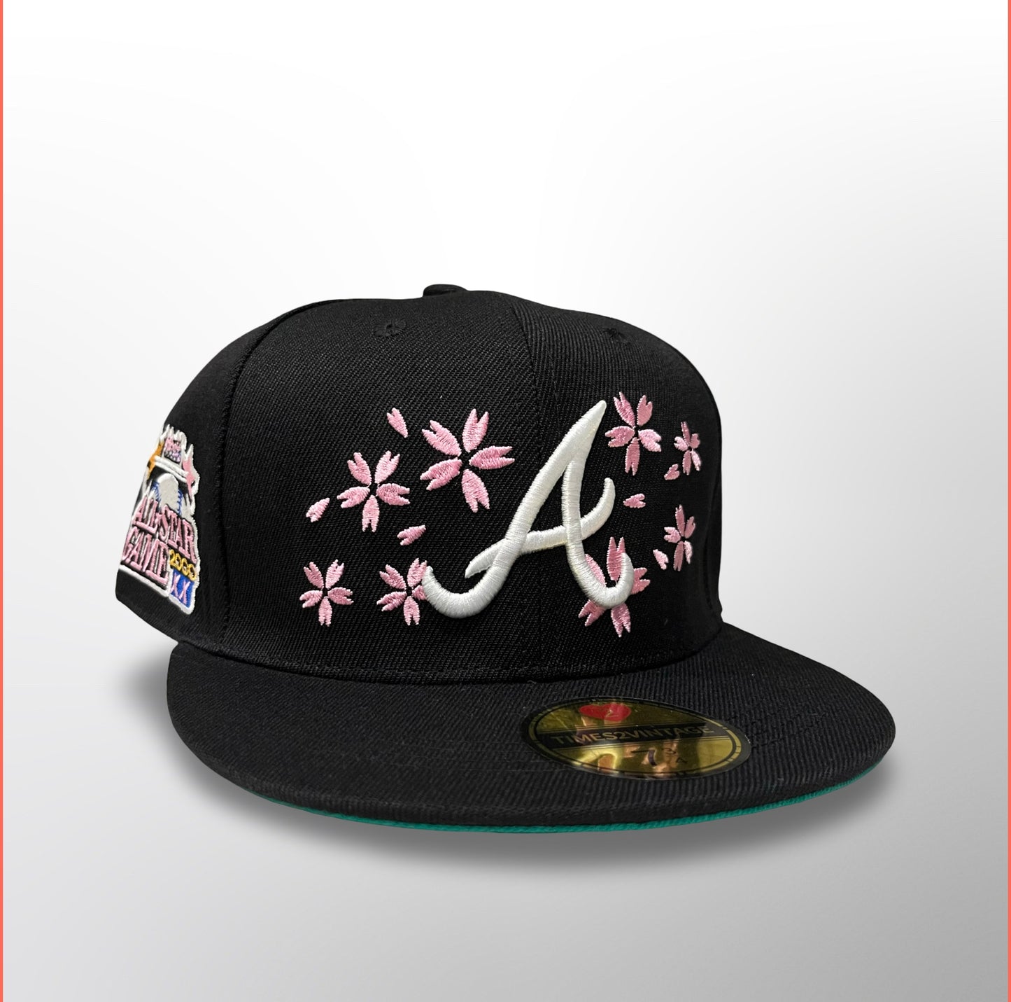 Cherry Blossom ATL - Black Fitted