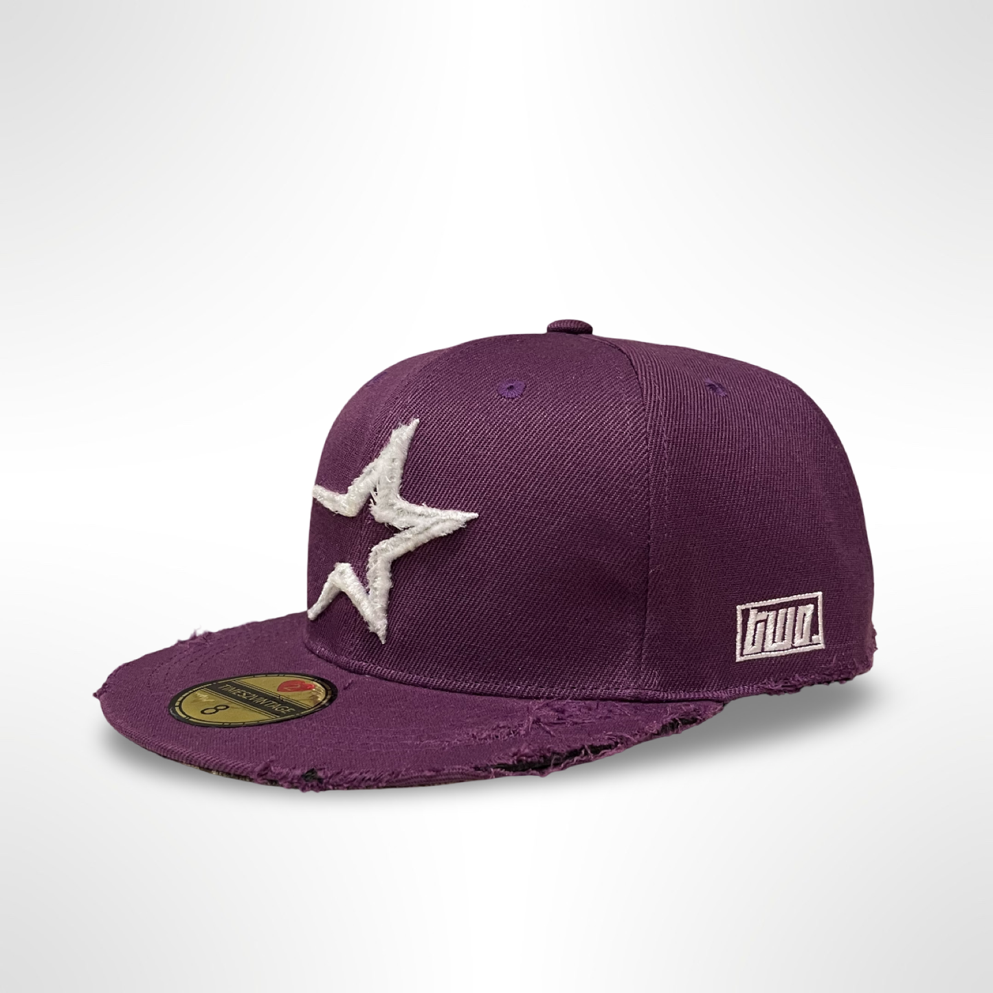 Distressed I Love Houston - Purple Fitted