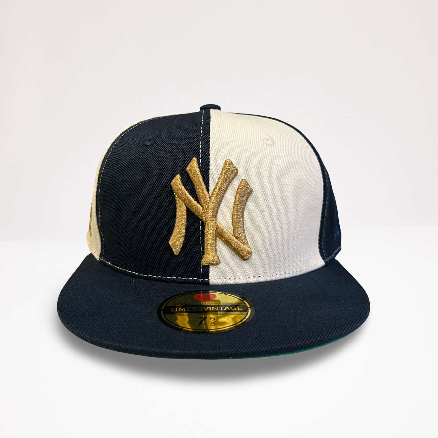 World Champions NY - Creme/Blue Fitted