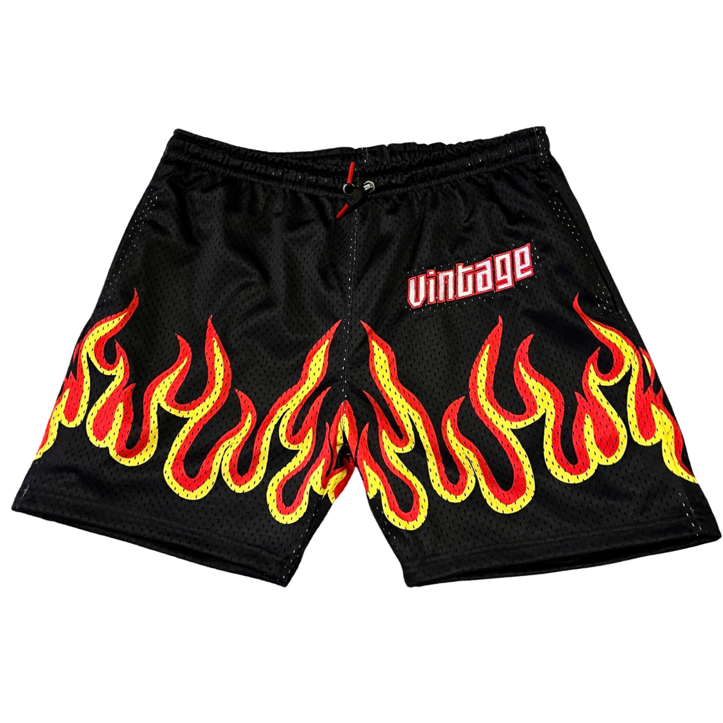 Heat It Up Fire Shorts - Black